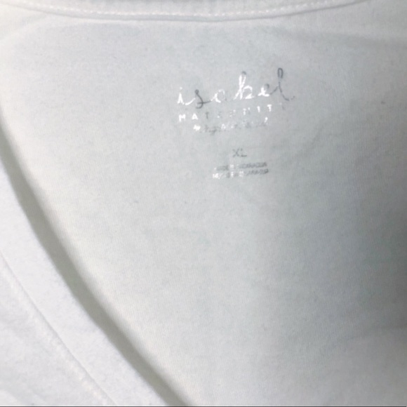 Isabel Maternity Shirred V-Neck T-Shirt - Picture 2 of 4